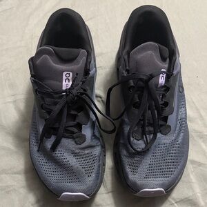 On Running Charcoal and Black Athletic Shoes